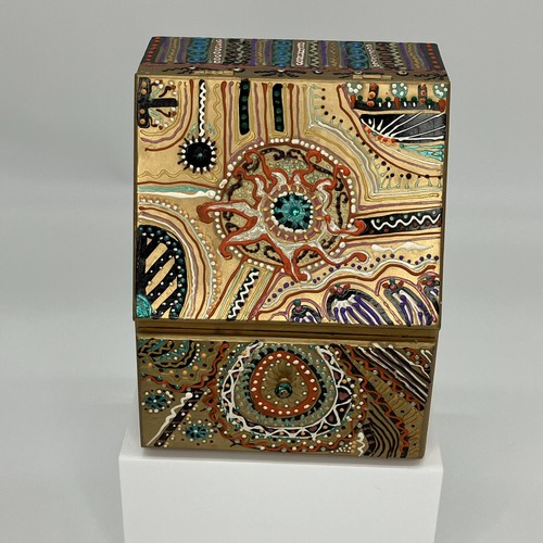 Vtg wooden desk organizer box - vtg.,