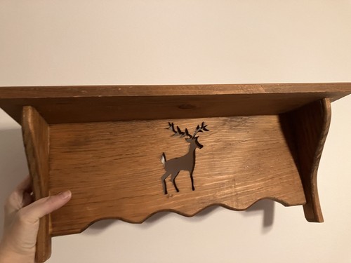 Vintage wood wall shelf - shelf, rustic