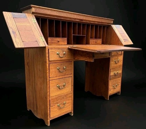 Antique solid oak arts and - oak,